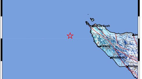Gempa M 5,6 Guncang Aceh Jaya