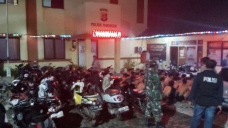 Puluhan Remaja Pelaku Balap Liar di Panongan Tangerang Diangkut Polisi