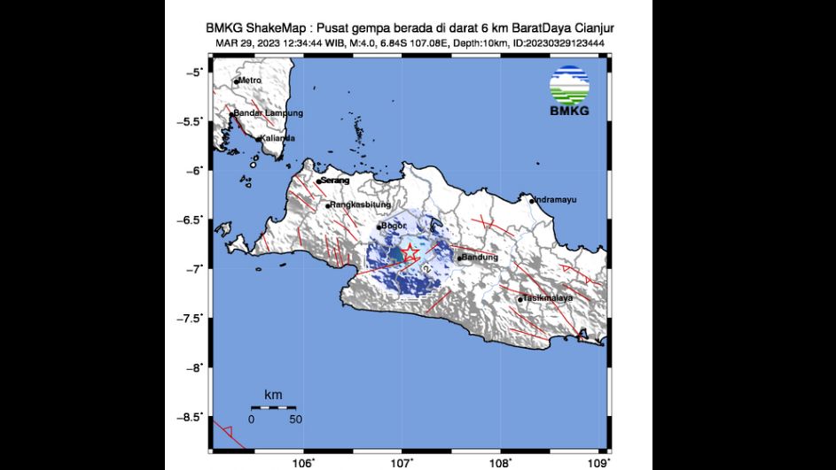 Cianjur Kembali Diguncang Gempa Magnitudo 4.0, Getarannya Terasa hingga Sukabumi