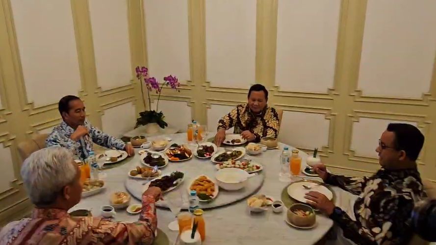 Jokowi Suguhkan Es Laksamana Mengamuk dan Ayam Kodok untuk Ganjar, Prabowo, dan Anies
