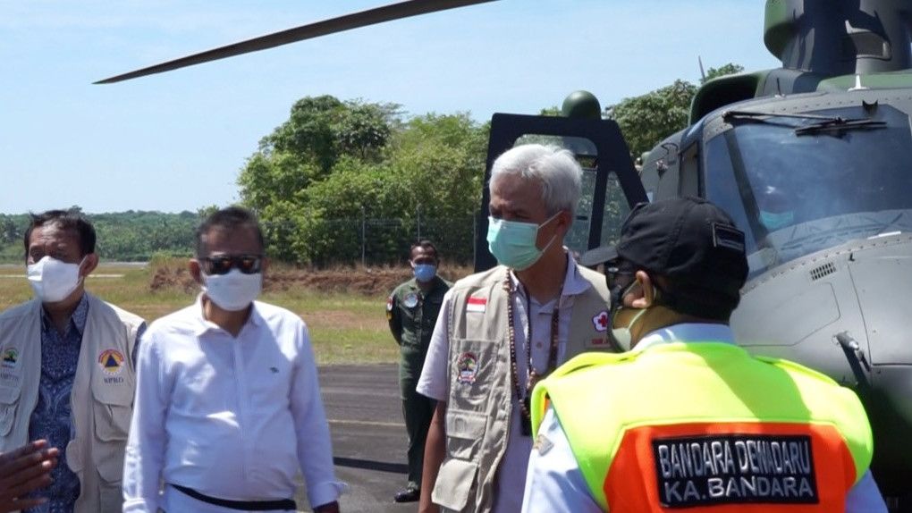 Aksi Ganjar Naik Helikopter ke Pulau Terpencil Bebas Covid-19, Warga: Sejak Merdeka Belum Ada Gubernur ke Sini