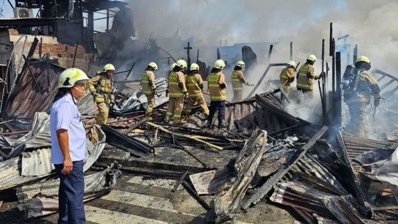 30 Unit Rumah Hangus Terbakar di Kemayoran Jakpus, 200 Jiwa Terdampak