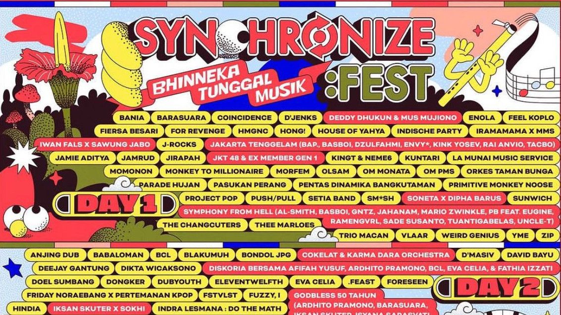 Line Up Synchronize Fest 2023, Hadirkan 167 Penampil