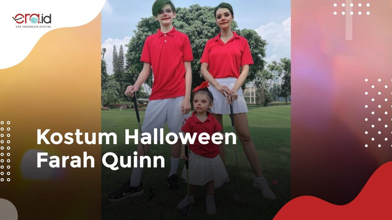 Intip Kostum Halloween Farah Quinn Dan Si Buah Hati
