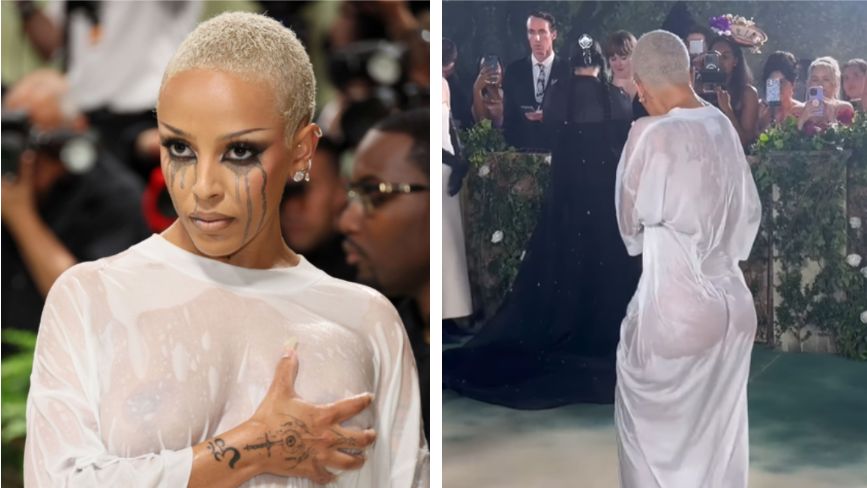 Doja Cat Tampil Basah Kuyup dengan Dress Putih di Met Gala 2024