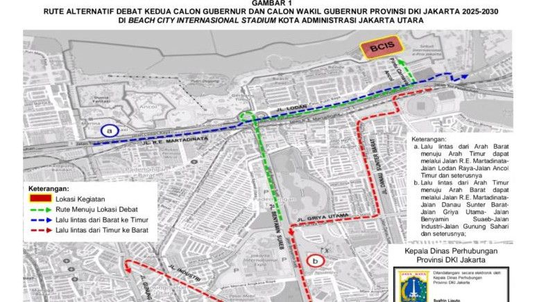 Simak Rekayasa Lalu Lintas Saat Debat Cagub-Cawagub DKI di Ancol Jakarta Hari Ini