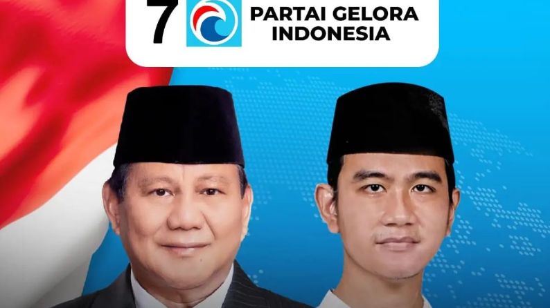 Partai Gelora Dukung Gibran Jadi Bacawapres Pendamping Prabowo