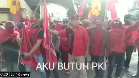 Beredar Video Pendukung PDI-P Menyerukan “Aku Butuh PKI”, Cek Faktanya..