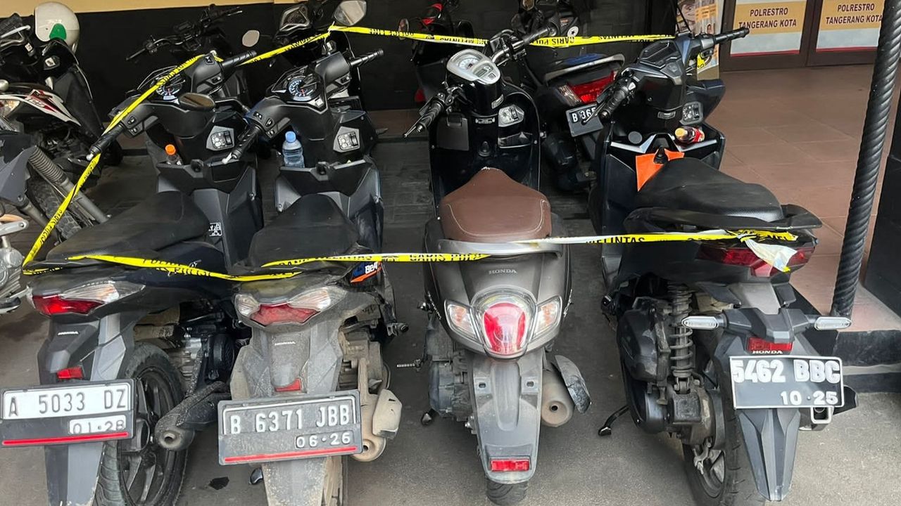 GPS Masih Nempel di Motor, Empat Pelaku Curanmor di Tangerang Ditangkap Polisi
