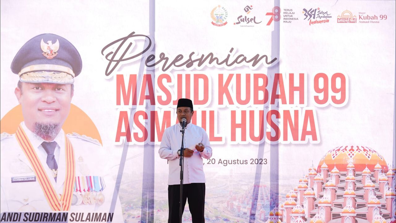 Gubernur Sulsel Sudirman Rampungkan Masjid 99 Kubah di Makassar yang Sempat Mangkrak