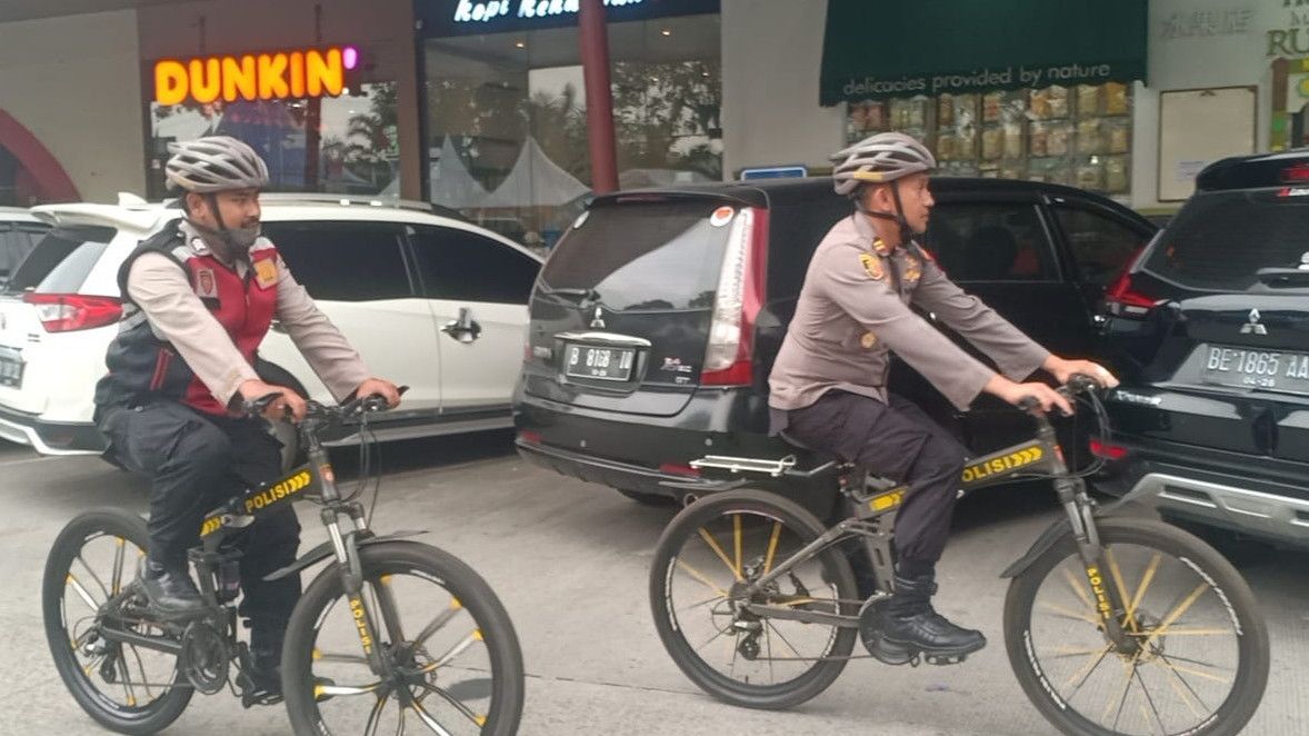 Antisipasi Aksi Kejahatan, Ada Polisi Sepeda di Rest Area KM 13,5 Tol Tangerang-Merak