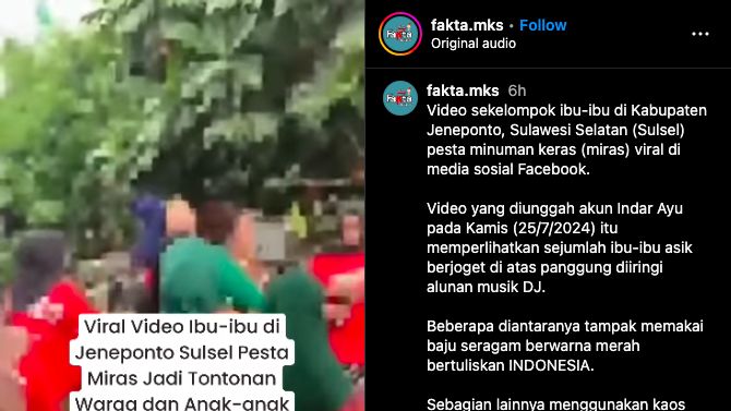 Viral Video Emak-Emak di Jeneponto Diduga Minum Miras Sambil Joget di Depan Anak-anak