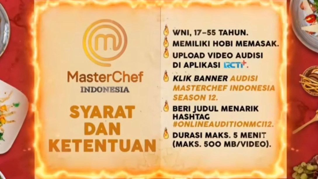 MasterChef Indonesia Kembali! Audisi Online Season 12 Telah Dibuka