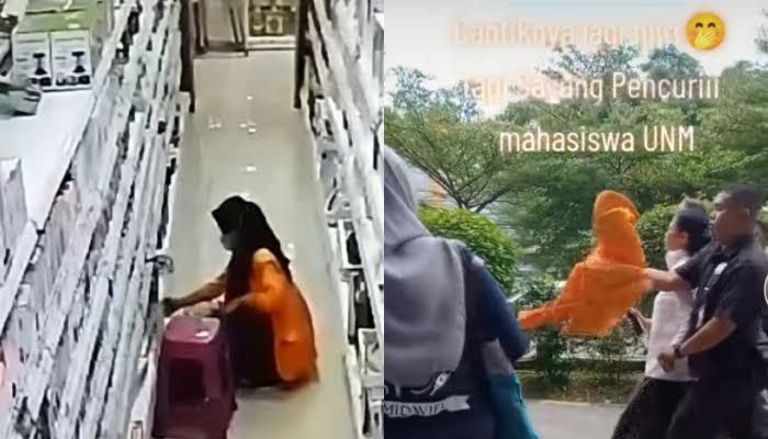 Viral Perempuan Diduga Mahasiswi UNM Makassar Kedapatan Mencuri, Jilbabnya Dilepas Depan Umum?