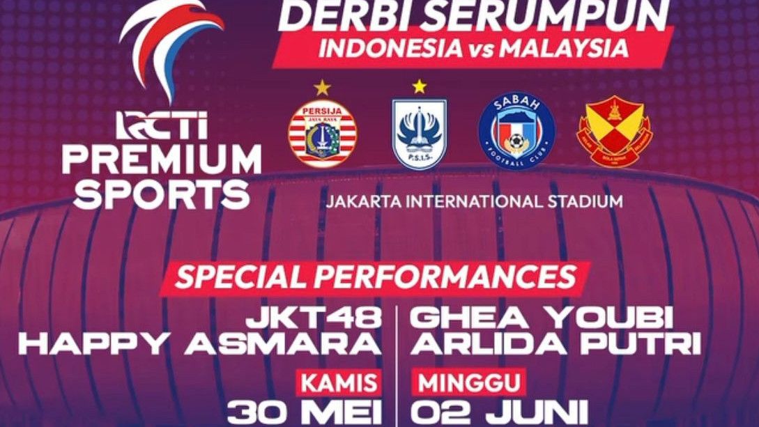 Derbi Serumpun,  Klub Indonesia VS Malaysia, Live di RCTI