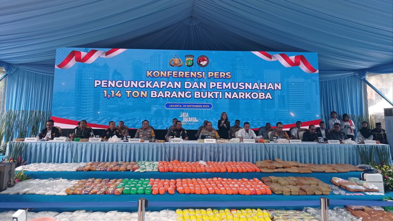 Polda Metro Jaya Tangkap 2.318 Tersangka Narkoba Selama 3 Bulan, 1,14 Ton Narkotika Disita