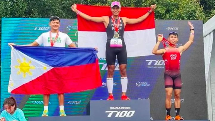 Kontingen Indonesia Raih Dua Medali Emas di Triathlon Tour Singapura 2024