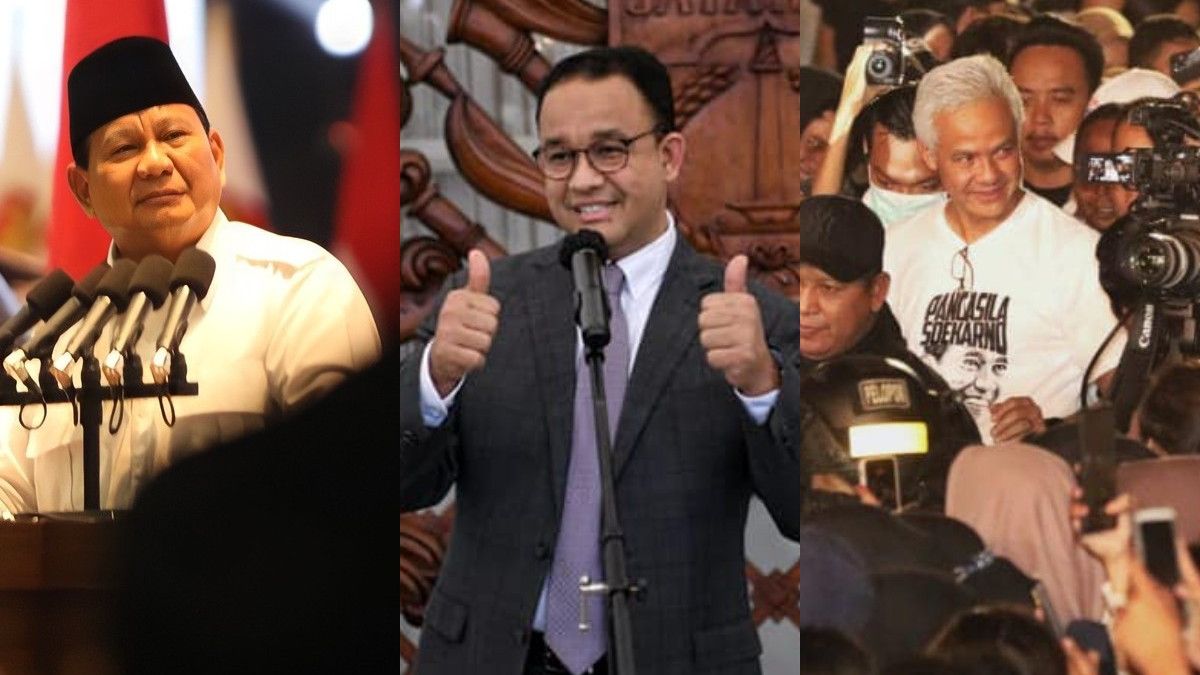 Persaingan Elektabilitas Ganjar, Prabowo, dan Anies Makin Ketat