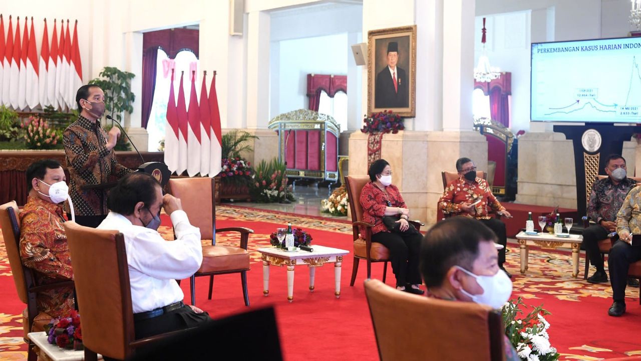 Momen Jokowi Kumpulkan Petinggi Parpol saat PPKM Bahas Pandemi dan Ketatanegaraan