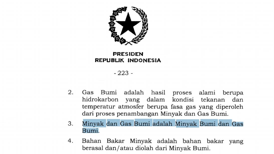 Baru Diteken Jokowi, UU Cipta Kerja: Minyak dan Gas Bumi adalah Minyak Bumi dan Gas Bumi