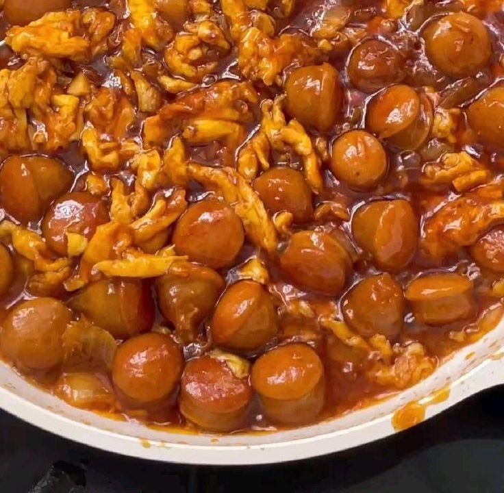 Orak-Arik Telur Bakso Sosis (Pinterest/InfinitySword)