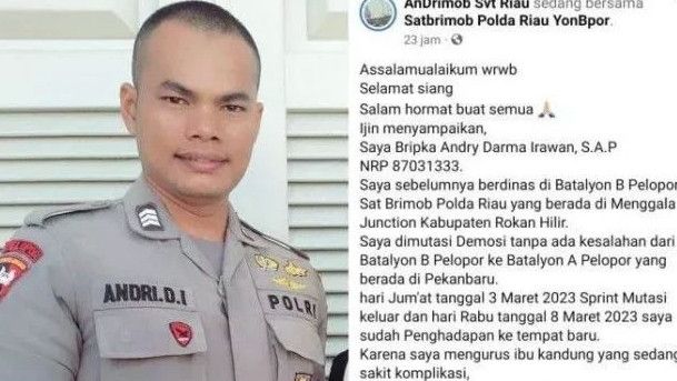 Bripka Andry Ngaku Sudah Lapor Kapolda Riau soal Setoran ke Atasan Sebelum Curhat di Medsos