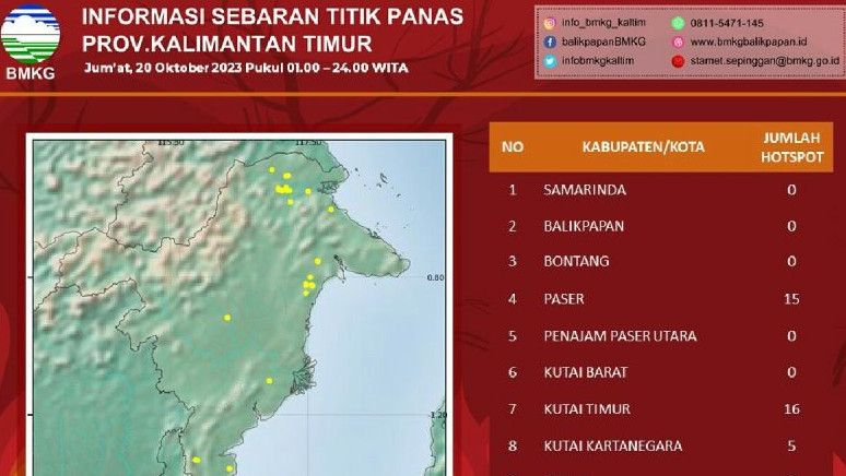 Titik Panas di Kalimantan Timur Meningkat dari 36 Jadi 57, Bagaimana Nasib 