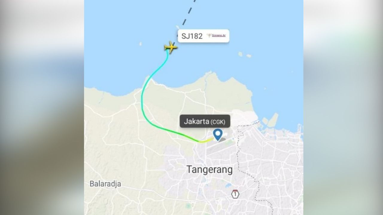 Pesawat Sriwijaya Air SJ 182 Jakarta - Pontianak Hilang Kontak