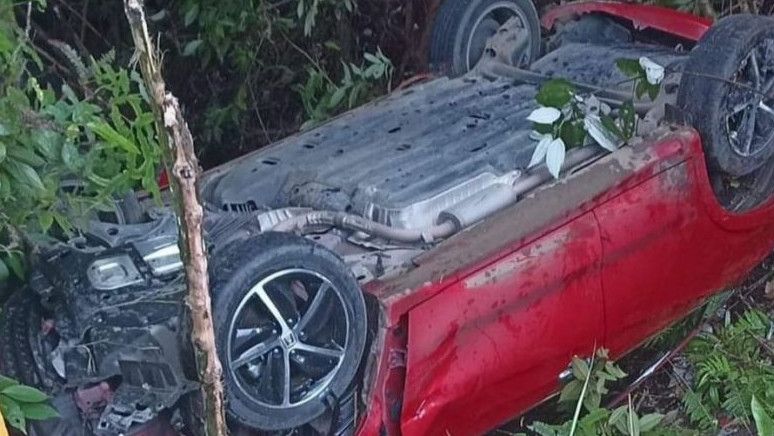 Kronologi Mobil Milik Ketua Komisi III DPRD Gorontalo Masuk Jurang