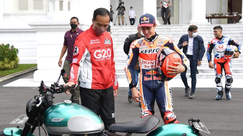 Saat Pamerkan Motor Custom, Jokowi Bilang ke Marc Marquez: Saya Kendarai Motor untuk Dengarkan Aspirasi Masyarakat