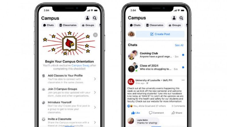 Facebook Luncurkan Facebook Campus, Ruang Khusus untuk Chat Teman Sekelas