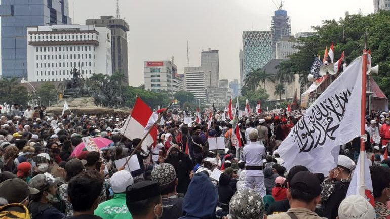 Selain Tolak UU Ciptaker, Massa Aksi 1310 juga Tuntut Jokowi Mundur