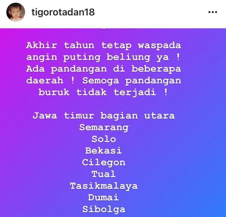 Ramalan (Foto: Instagram/@tigorotadan18)