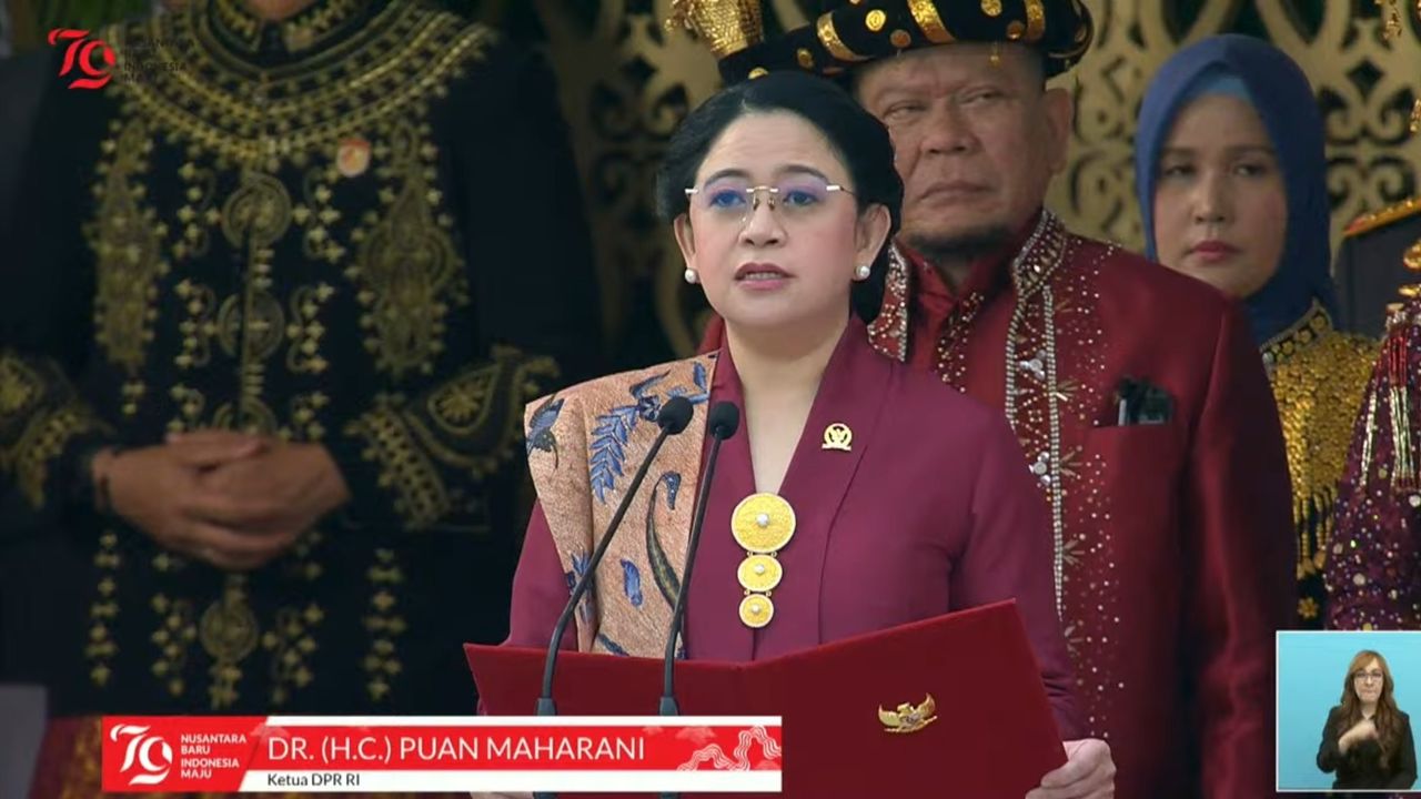 Upacara HUT RI di IKN, Cucu Proklamator Puan Maharani Bacakan Teks Proklamasi