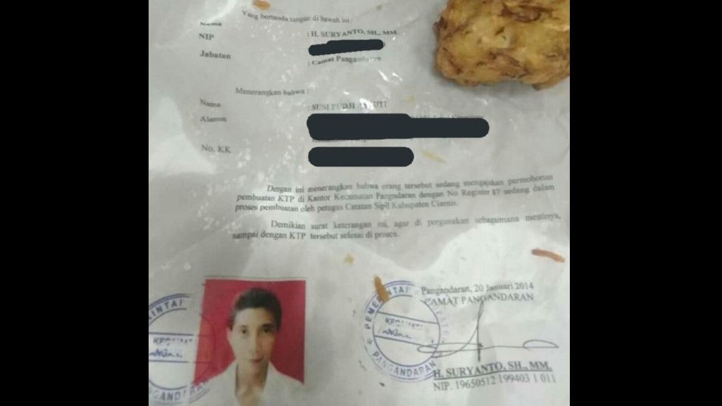 Beredar Foto Suket Milik Susi Pudjiastuti Berakhir Jadi Bungkus Gorengan, Netizen: Tukang Gorengan = Intel