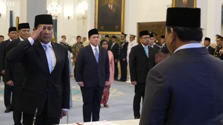 Presiden Prabowo Lantik Ahmad Dofiri Jadi Penasihat Khusus Reformasi Kepolisian