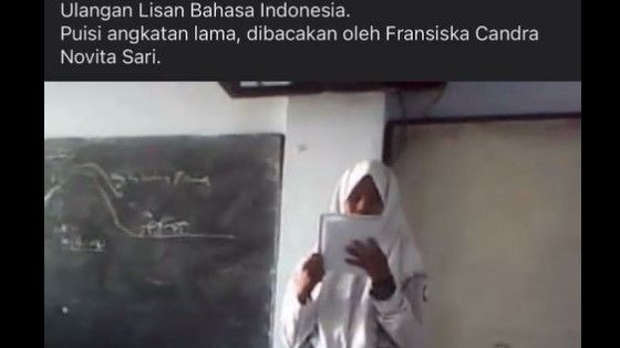 Viral Foto dan Video Diduga Siskaeee Baca Puisi saat Sekolah, Netizen: Astaga Gak Nyangka...