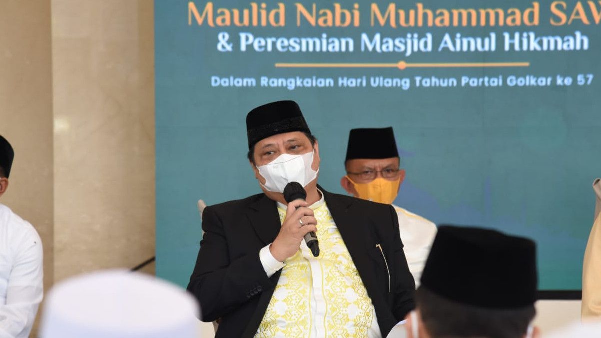 Rayakan Maulid Nabi, Airlangga Minta Ulama Doakan Partai Golkar Menang Pemilu 2024