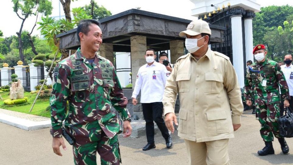Usai Diusulkan Menjadi Calon Tunggal Panglima TNI, Andika Perkasa Terima Kunjungan Menhan Prabowo