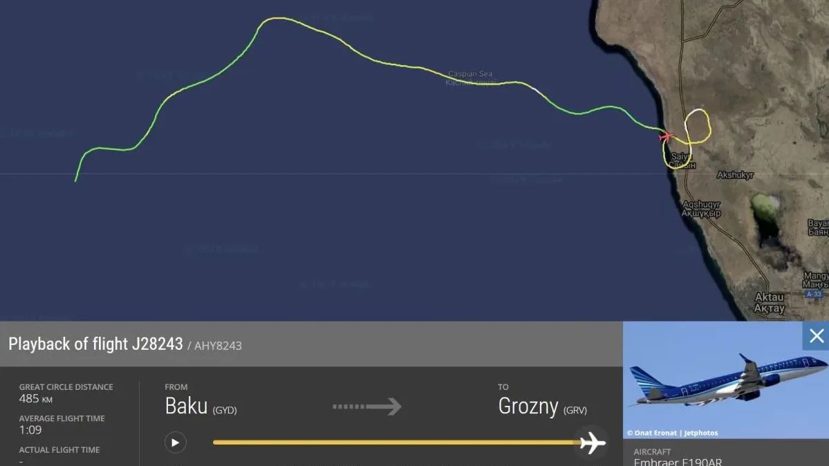 Dilaporkan Jatuh Gara-Gara Burung, Azerbaijan Selidiki Kecelakaan Pesawat Azerbaijan Airlines di Kazakhstan