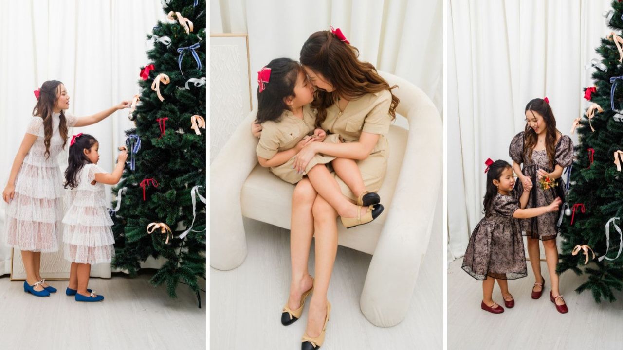 Tampil Serasi dengan Si Kecil di Hari Spesial Natal, Juliana Stephanie Pilih Pakai Sepatu Kembaran