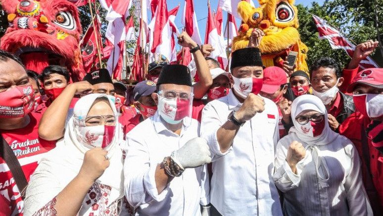 PDIP Banggakan Survei SMRC di Surabaya: 'Eri-Armuji Unggul Pergerakan Darat dan Udara'