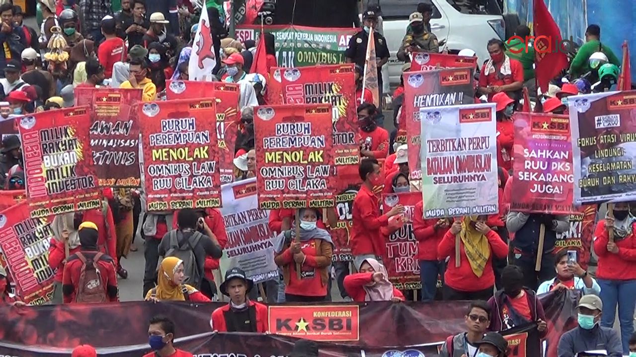 Buruh Gelar Demo Lanjutan Menolak UU Omnibus Law