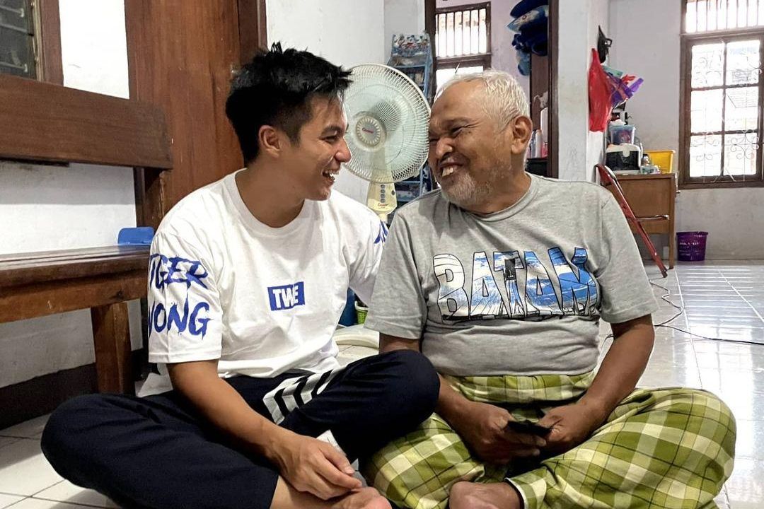 Pertemuan Baim Wong dan Kakek Suhud (Foto: Instagram/@baimwong)