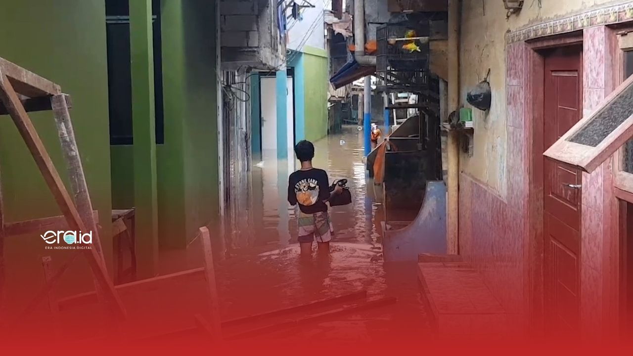 Pemukiman Warga Kebon Pala Jakarta Timur Kembali Terendam Banjir