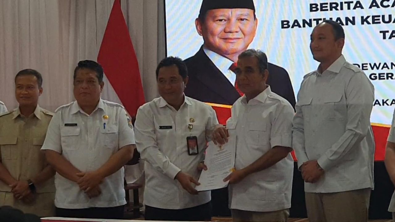 Dapat Dana Bantuan Parpol Rp20 Miliar dari Kemendagri, Gerindra: Nilainya Besar tapi Belum Cukup