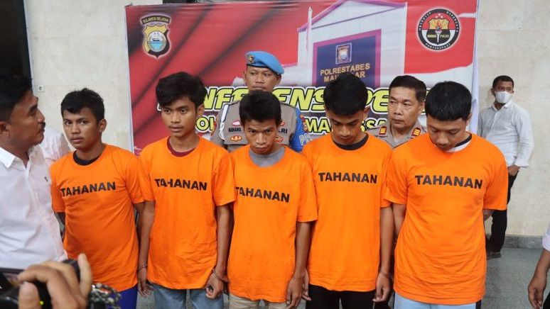 Polrestabes Tangkap Puluhan Pelaku Pembusuran di Makassar, Lima Pelaku yang Melawan 'Dihadiahi' Timah Panas