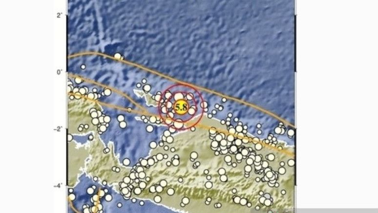 Gempa 5,8 Magnitudo Terjadi di Timur Laut Kepulauan Yapen Papua, Warga Diimbau Waspada