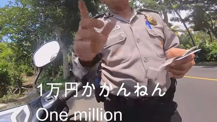 Viral Video Oknum Polisi Tilang di Tempat Turis asal Jepang Rp1 Juta, Ini Faktanya