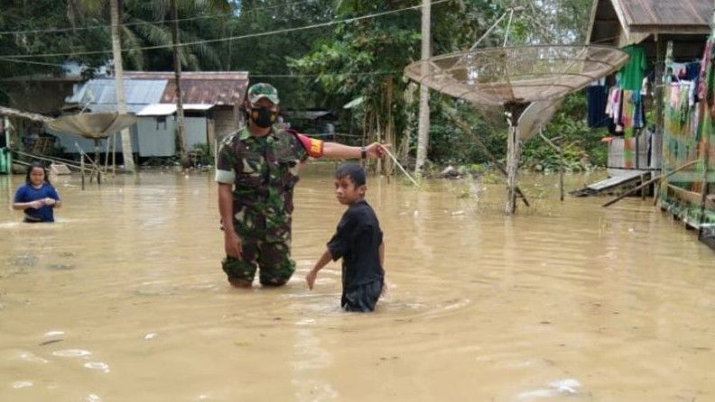 Penampakan Banjir Melanda Kabupaten Penajam Paser Utara Kaltim